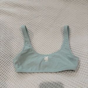 PacSun x Playboy Light Blue Bralette with Logo